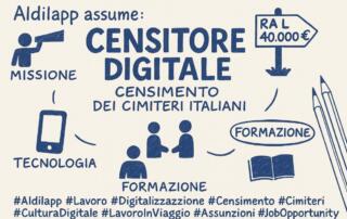 Aldilapp assume Censitori Digitali per il censimento dei cimiteri italiani.